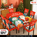 SET NAVIDEÑO DE COMEDOR – 6 FUNDAS PARA SILLAS + MANTEL