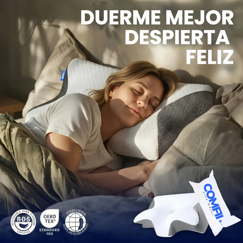 Comfii® - Almohada Ergonómica Cervical + Fundas de regalo