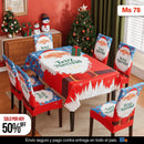 SET NAVIDEÑO DE COMEDOR – 6 FUNDAS PARA SILLAS + MANTEL