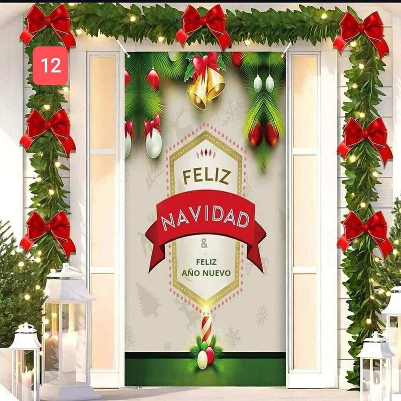 FUNDA NAVIDEÑA PARA TODO TIPO DE PUERTA + ENVIO GRATIS