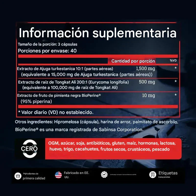 🔥TURKESTERONE - Aumenta tu rendimiento físico y mental